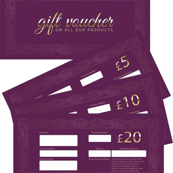 Younique Gift Vouchers (Purple) Mixed £5/£10/£20 x 5 each