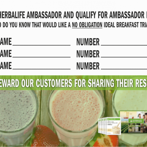Herbalife Business Cards - Double sided