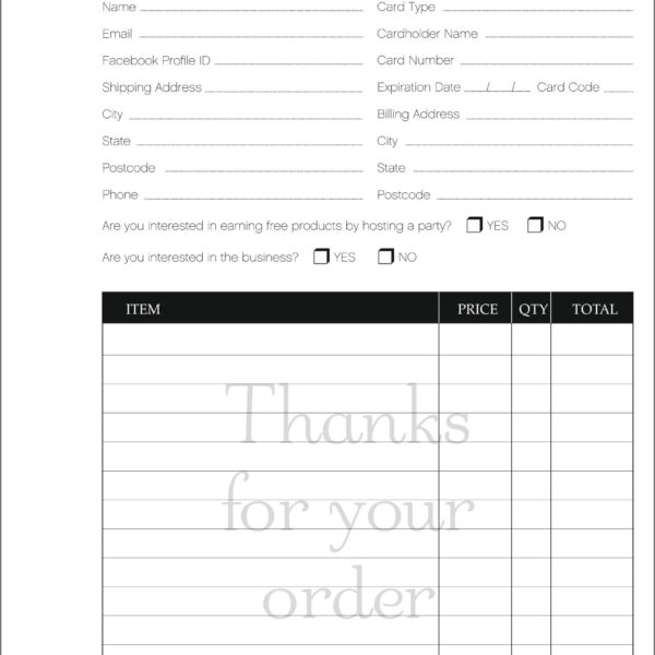 A5 Order Forms (General) 50 2part forms sets in pack