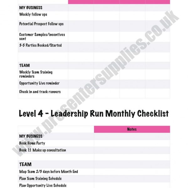 A4 Monthly Leadership DMO NoteBook 120 pages of motivational magic. Free Pen.