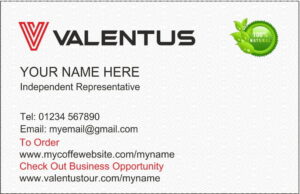 Valentus Business Cards - Double sided