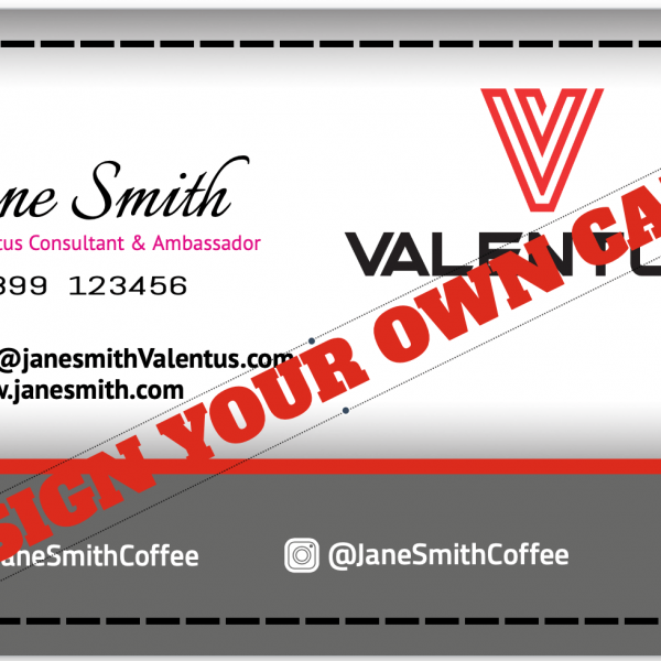 Valentus Business card online design BLACK1