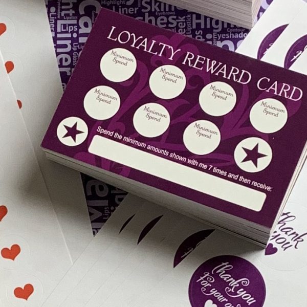Loyalty Cards (50 cards + 350 'Heart' Stickers)