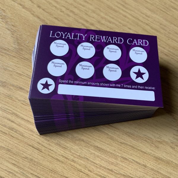 Loyalty Cards (50 cards + 350 'Heart' Stickers)